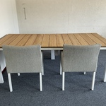 1 Diningset  Suns, Savona 220, Matt white