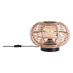 Brilliant Woodball  Tafellamp  E27  max 1x40W  Zwart/Rotan