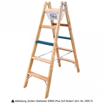 Iller Leiter 2105-7 Houten Treden Trapladder Ergo Plus Inklapbare Ladd