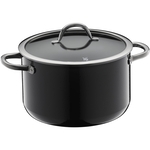Fusiontec Inspire Kookpot groot, 24 cm, glazen deksel 6,4 liter, Zwart