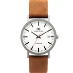 Danish Design Rhine IQ31Q1273 Heren Horloge – 39mm-Bruin -Zilverkleuri