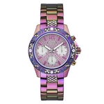Guess Dames Horloge Majesty roestvrij staal, Regenboog