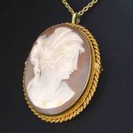 Gouden hanger met camee
