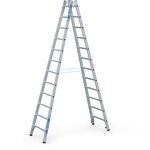 Trap met gefelste sporten 2×12 treden Zarges, Coni B 40314