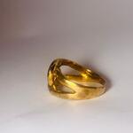 Adolf goldplated zilveren ring met diverse keurmerken – gesigneerd