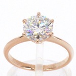 Rosegouden ring met een briljant geslepen diamant van 2.00 carat