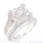 Witgouden ring vol met diamanten 3.00 carat