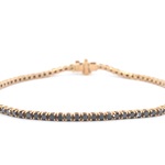 Rosegouden tennisarmband met 2.80 carat aan zwarte diamanten