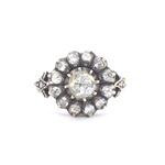Vintage ring met natuurlijke diamanten