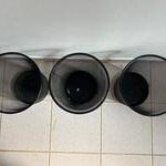 3x Prullenbak, zwart