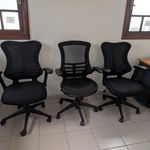 4x Bureaustoel, zwart