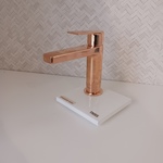 Wastafel mengkraan Tres, 211 103 01 OP, pink Gold finish