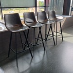 4x Barkruk lederlook