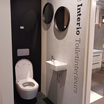 Showroom toilet opstelling Villeroy en Boch