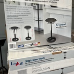 2x Seat trainer, extra hoge bureaustoel, fitnesskruk Living Art, 3437