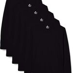 4x 5-pak heren shirt met lange mouwen maat 2XL Lower East, zwart