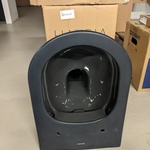 Wandcloset met bril, Duravit, Futura Vas.sos VRX NM, zwart
