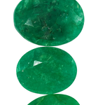 4x Natuurlijke emerald – 21.70ct ( totaal ), Groen