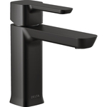 Delta Faucet Moderne Badkamerkraan met een gat Zwarte badkamerkraan af