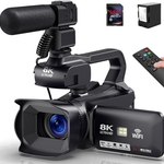 Dreanni Videocamera 8K 64MP camcorder 18X digitale zoom IRnachtzichtwi