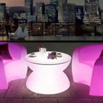Led tafel 61cm + Led sofa 91x68x67, SanderZ, Wit, 2025