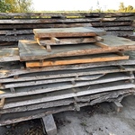 Ca. 12x Massieve Eiken Boomstambladen, Europees Eiken, Gedroogd, 2022