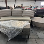 Loungebank met hocker en bijzettafel Artie