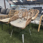4x Rotan tuinstoel