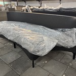 Loungebank 230x80x70 cm, zithoogte 40 cm Artie, zwart