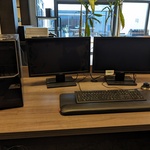 Computer met 2x monitor