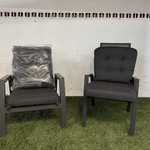2x Tuinstoel, antraciet