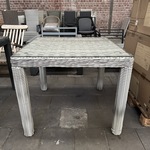 2x Tuintafel met glasplaat 90×90 cm Fonteyn, Chesley, mixed grey