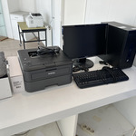 Computer met beeldscherm en printer HP , ProDesk 405 G2