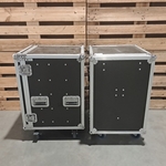 2x 5-laden flightcase, Power Dynamics, PD-FA6, met uitklapbare tafel