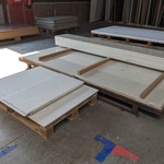 Ca. 28x Corian plaatmateriaal, licht doorlatend