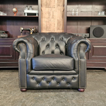 Fauteuil Chesterfield, Charlston, zwart