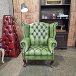 Fauteuil Chesterfield, King, groen