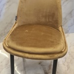 4x Eetkamerstoel velvet SanderZ, Bruin, 2025