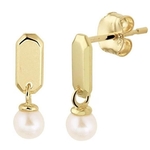 Marie Celeste Oorknoppen Parel  3  Goud