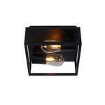 Lucide Carlyn Plafondlamp Badkamer  2xE14  IP54  Zwart