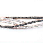 Rosegouden design armband met witte en zwarte briljanten diamanten