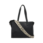 DSTRCT Medium Schoudertas / Crossbodytas Dames Leer Zwart Croco