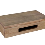 Differnz Fonteinplank 40x25x10cm rechthoek met handdoekhouder Bruin Ei