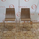 2x Design stoel  Thorup, Noel Chair D303,  brown wool