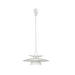 Eglo Brenda Hanglamp 1 Lichts 430mm. Wit  Chroom