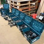 10x Bouwgereedschap/boormachines, 6x m-box Makita