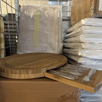 6x Bamboe kaasplank met accessoires