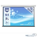 2x Projectiescherm HD Handbediend 263×148 16:9 119″ Sam Creative, PSHM