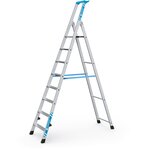 Geribbelde staande sportladder 8 treden Zarges, Nova S 42458
