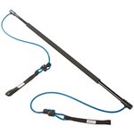 4x Gym stick met elastische touwen Ultrasport, zwart